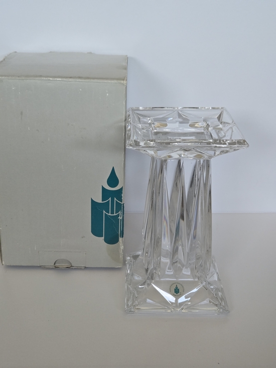 PartyLite Other - Vtg PartyLite P7374 Quad Prism Pedestal 24% Lead Crystal Pillar Candle Holder